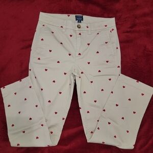 J.Crew High-Rise Chino Pants with Heart Pattern